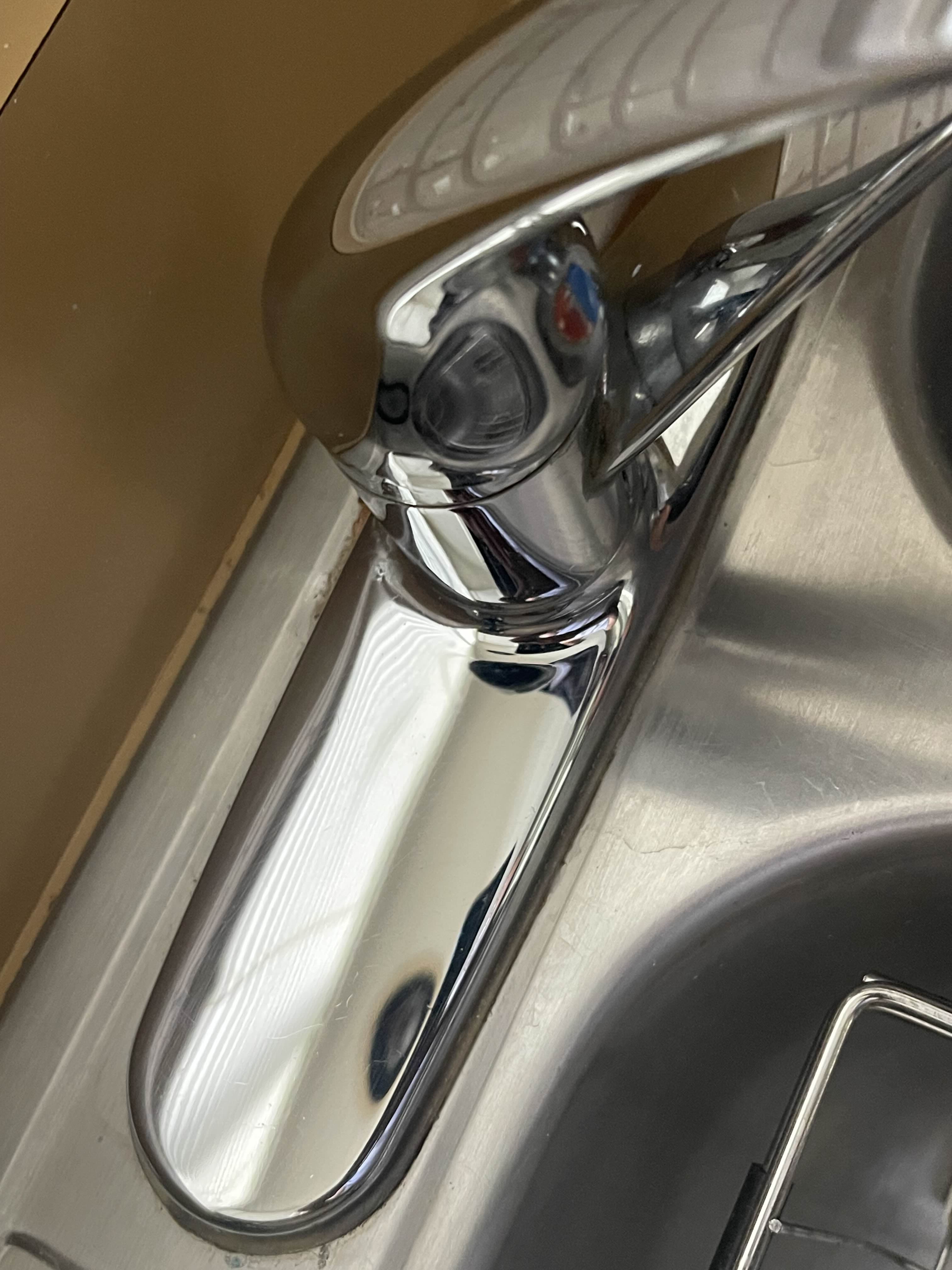 Clean kitchen sink in a vacation rental